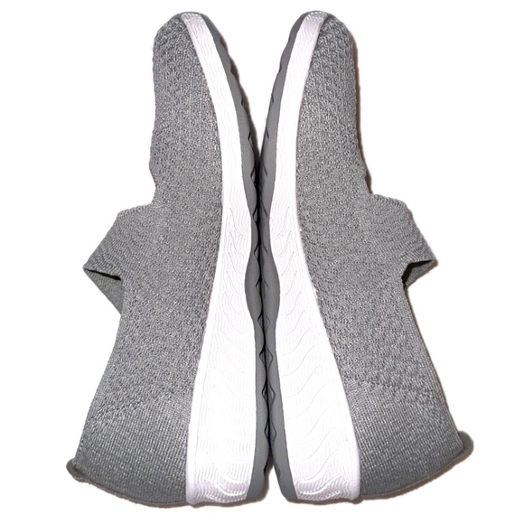 Skechers Up-Lifted Vegan Relaxed Fit Memory Foam Mary Jane Gray Slip-On Shoes - Picture 2 of 14